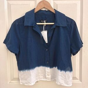 J.Crew Dip dyed gamine shirt in cotton voile